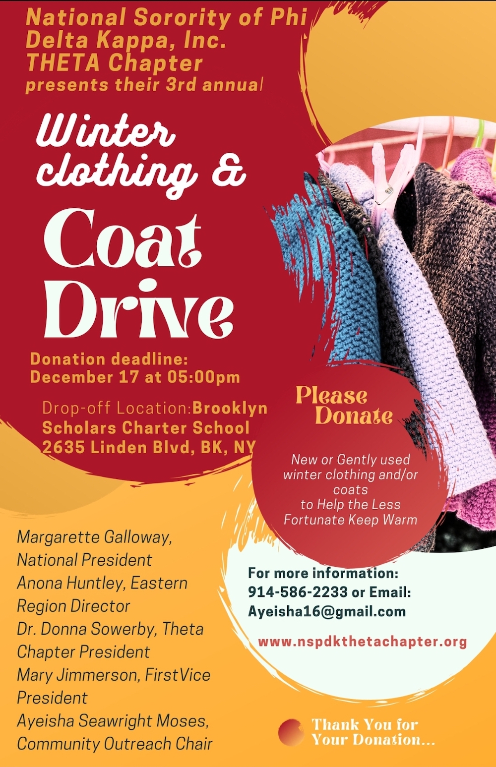NSPDK New Coat Drive Flyer
